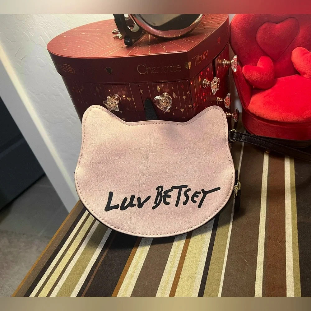 Luv Betsey Pink and Gray Unicorn Cat Wristlet Betsey Johnson